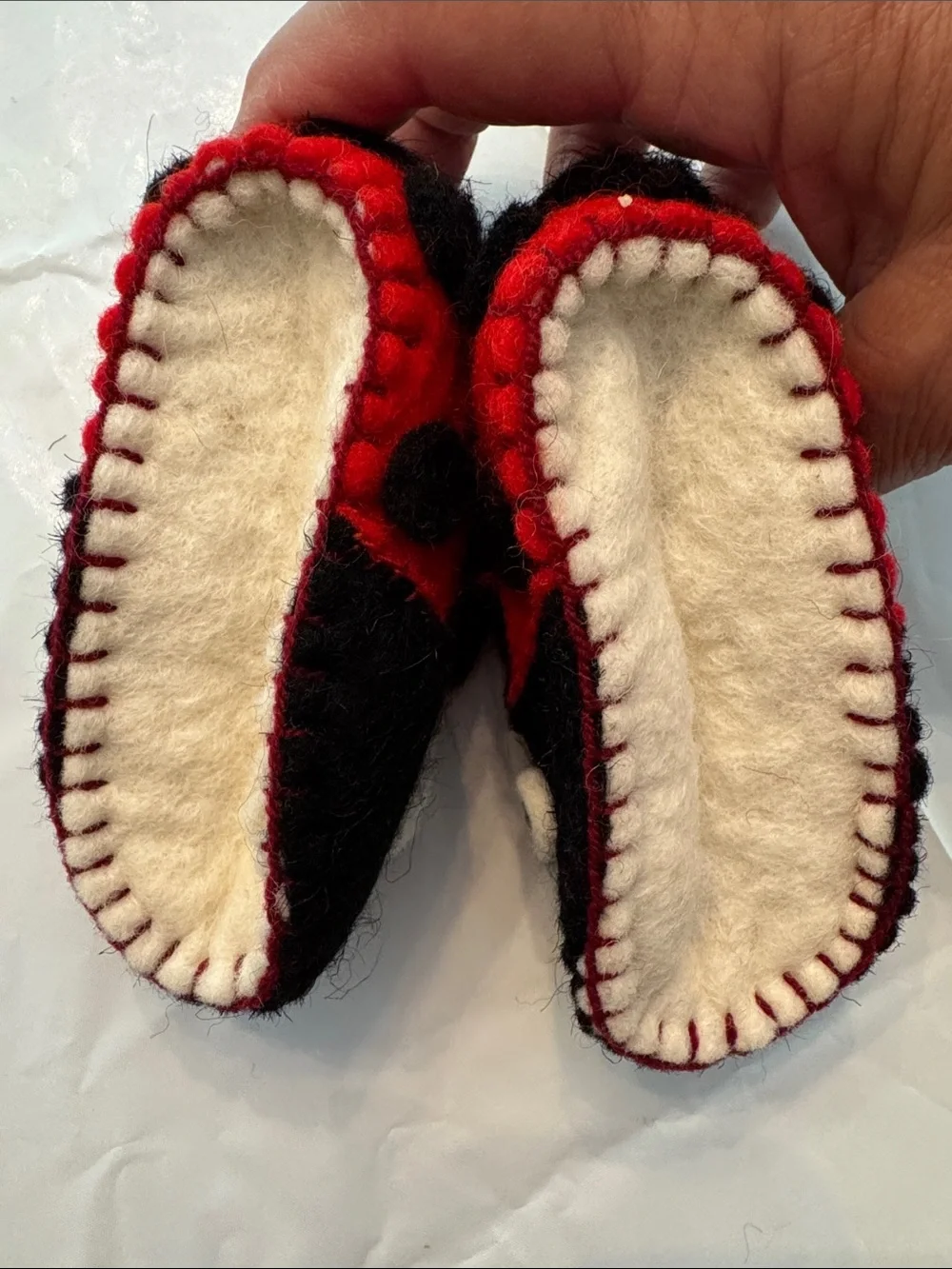 Silk Road Bazaar Ladybug Zooties Kids Footies - Red & Black